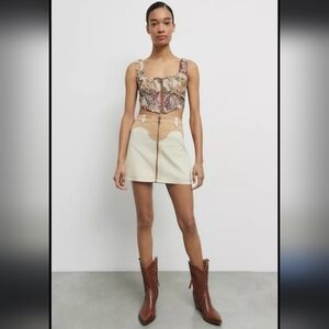 Love Riche Floral and Tan Skirt